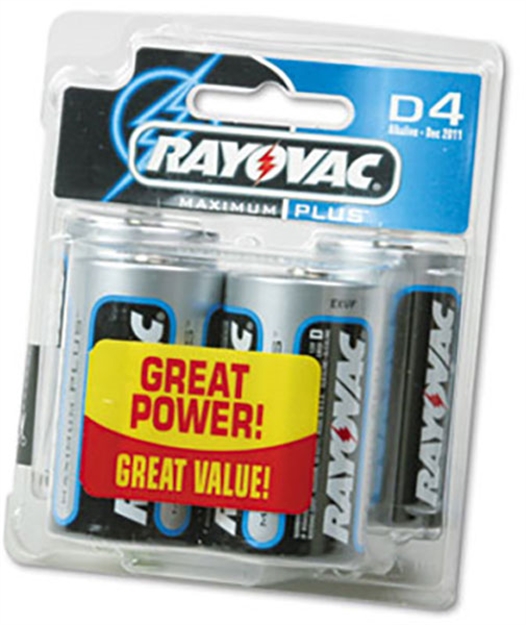 Picture of Ray O Vac Alkaline Battery D 4Pk 813-4F 12800453252