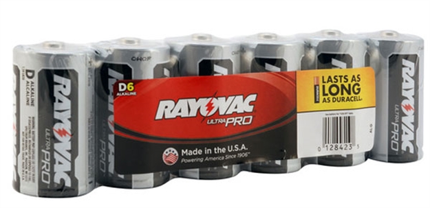 Picture of Ray O Vac Alkaline Battery D 6Pk 813-6RVPF 12800510047