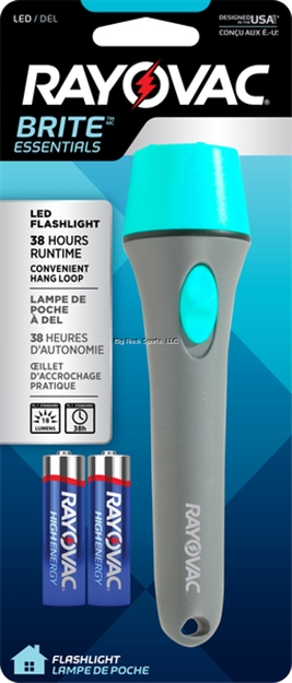 Picture of Ray O Vac Brite Essentials (2)Aa Led Slim Grip Flashlight, 18 Lumens
