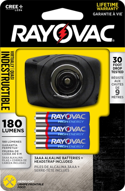 Picture of Ray O Vac Indestructible 180 Lumen 3Aaa Head Lamp/W Batts