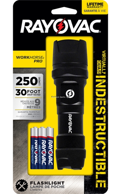 Picture of Ray O Vac Sportsman Indestructible 3Aaa Led Flashlight W/Batteries 120 Lumens