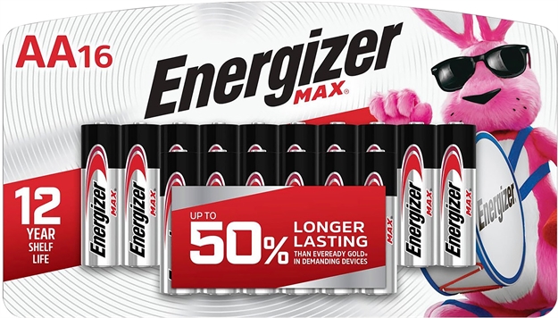 Picture of Energizer E91lp16 AA Max Silver 1.5V Alkaline, Qty (16) Single Pack E91LP-16