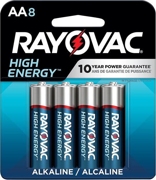 Picture of Rayovac 8158T03 AA Batteries  1.5 Volts Alkaline 2,700 Mah Pkg OF 8 815-8J 012800517725