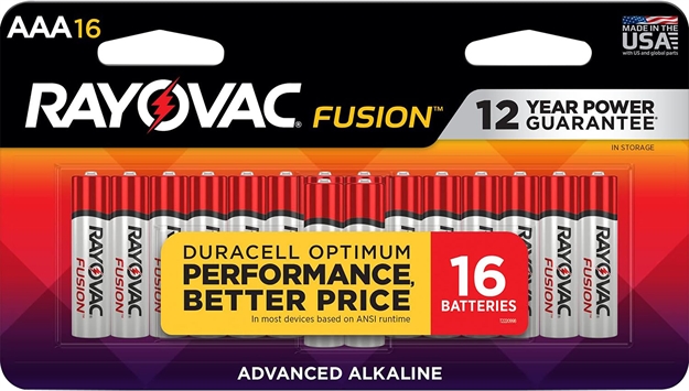 Picture of  Rayovac 82416T02 Aaa High Enregy Alkaline Batteries  Silver/Blue 1.5 Volts 1,123 Mah (16) Single Pack