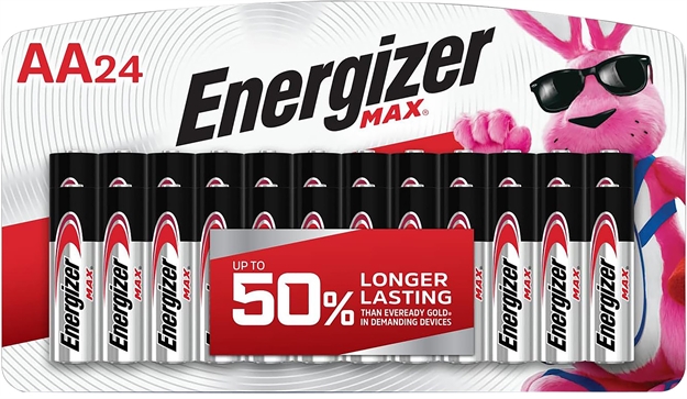 Picture of  Energizer E91bp24v1 AA Max Silver 1.5V Alkaline, Qty (24) Single Pack 039800018199