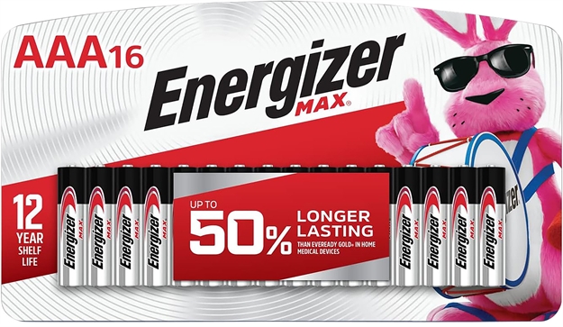 Picture of Energizer E92lp16f3 Aaa Max Black/Silver 1.5V Alkaline Qty (16) Single Pack E92LP-16 039800108111
