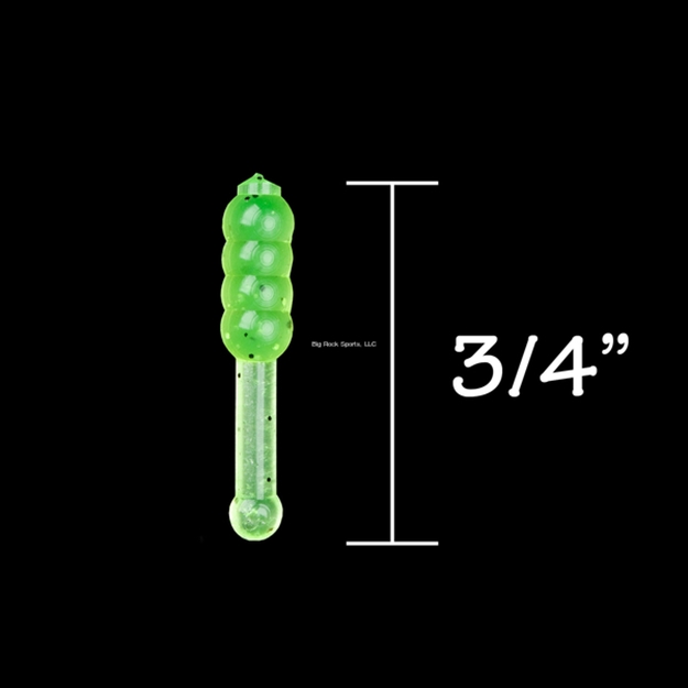 Picture of Rbm Jigs Ball Tail Floppy Body Soft Plastic - Chartreuse W/Black Fleck, 3/4" Length, 1 Pack - 10 PC