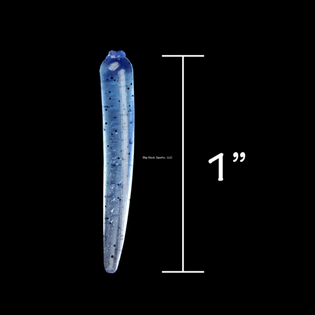 Picture of Rbm Jigs Blood Worm Floppy Body Soft Plastic - Flippin' Blue W/Black Fleck, 1" Length, 1 Pack - 10 PC