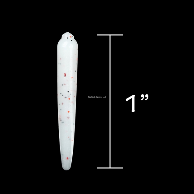 Picture of Rbm Jigs Blood Worm Floppy Body Soft Plastic - White W/Black & Red Fleck, 1" Length, 1 Pack - 10 PC