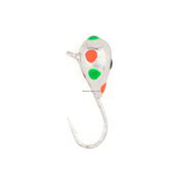 Picture of Rbm Jigs Carnival Tungsten Jig, Chrome - Orange, Blue, Green Spots, Size 3Mm W/Size 16 Hyabusa Hook, 1/72 OZ