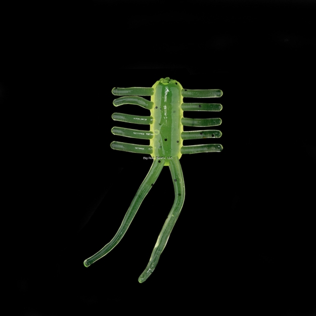 Picture of Rbm Jigs Crazy Bug Floppy Body Soft Plastic - Chartreuse W/Black Fleck, 3/4" Length, 1 Pack - 10 PC