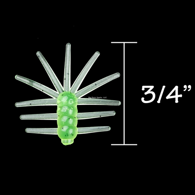 Picture of Rbm Jigs Ice Bug Floppy Body Soft Plastic - Chartreuse W/Black Fleck, 3/4" Length, 1 Pack - 10 PC