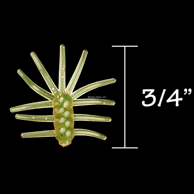 Picture of Rbm Jigs Ice Bug Floppy Body Soft Plastic - Motor Oil W/Copper Fleck, 3/4" Length, 1 Pack - 10 PC