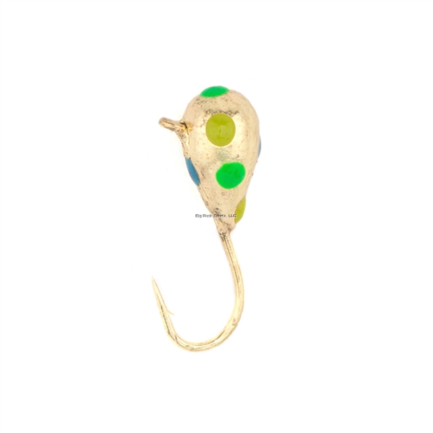 Picture of Rbm Jigs Lily Pad Tungsten Jig, Gold - Green Mixed Spots, Size 5Mm W/Size 12 Hyabusa Hook, 1/18 OZ