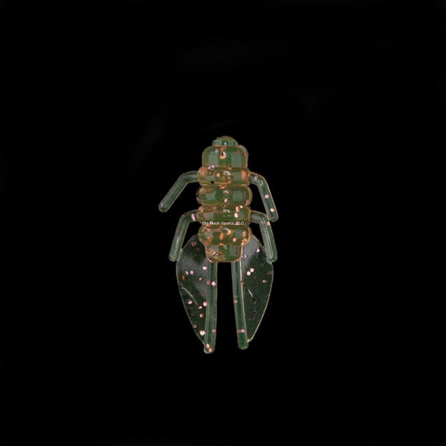 Picture of Rbm Jigs Nymph JR Floppy Body Soft Plastic - Motor Oil W/Copper Fleck, 3/4" Length, 1 Pack - 10 PC