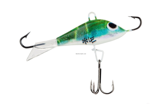 Picture of Rbm Jigs Rad Shad - Eye Catcher/Glow Belly, 2.25" Minnow Profile, Size 8 Terminal Hooks + Mid-Body Treble, Black Nickel Hooks