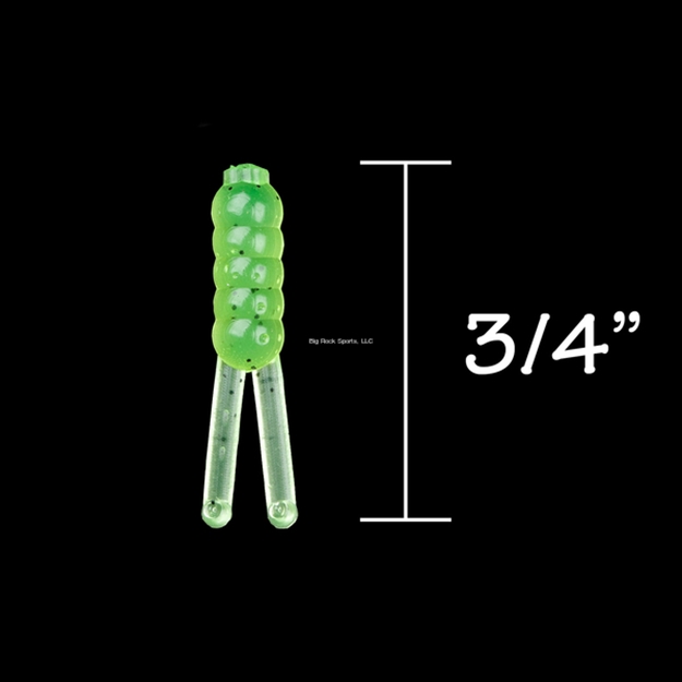 Picture of Rbm Jigs Split Tail Floppy Body Soft Plastic - Chartreuse W/Black Fleck, 3/4" Length, 1 Pack - 10 PC