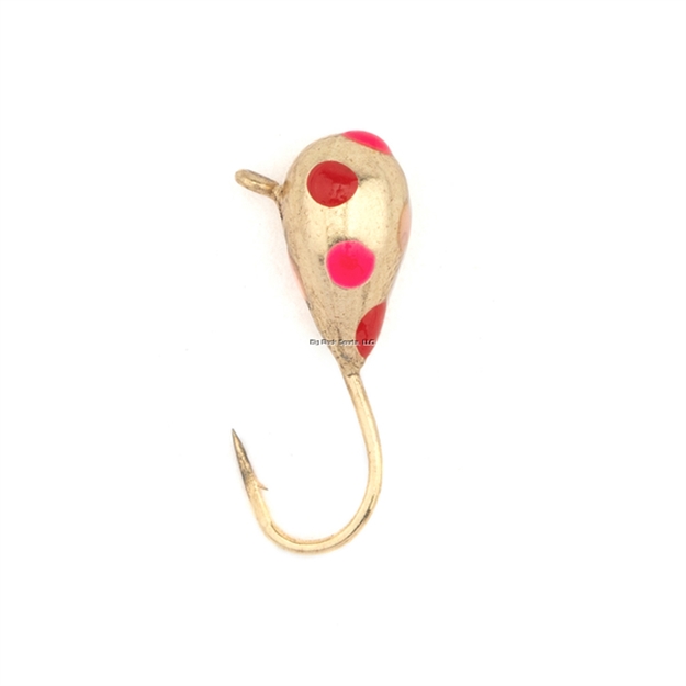 Picture of Rbm Jigs Valentine Tungsten Jig, Gold - Red, Pink, Salmon Spots, Size 3Mm W/Size 16 Hyabusa Hook, 1/72 OZ