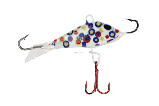 Picture of Rbm Jigs Wonderbread - Eye Catcher/Glow, 2.25" Minnow Profile, Size 8 Terminal Hooks + Mid-Body Treble, Blood Red Treble