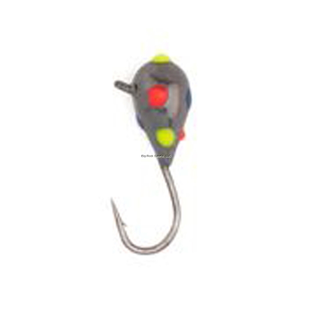 Picture of Rbm Jigs Wonderbread Tungsten Jig, Twilight - Red, Blue, Chartreuse Spots, Size 3Mm W/Size 16 Hyabusa Hook, 1/72 OZ