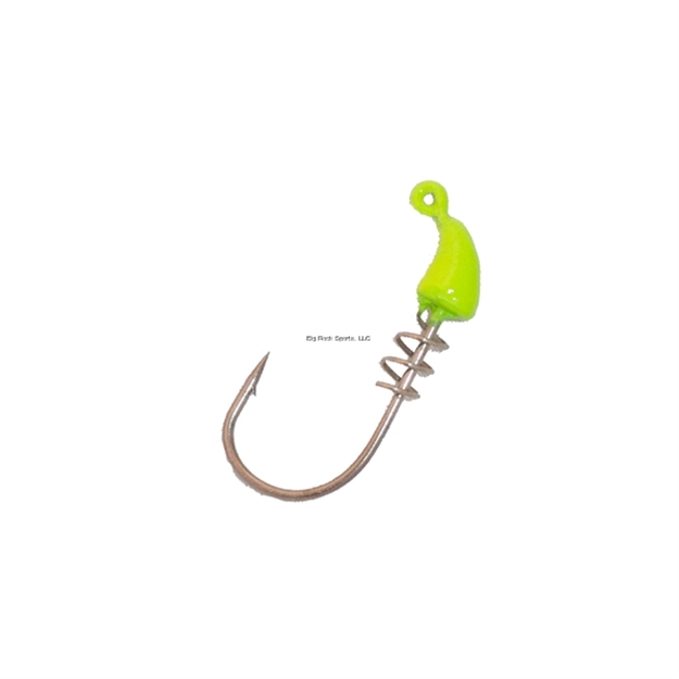 Picture of Reaction Strike Flats Lok Jighead (Screw Lock) 1/32Oz, 1/0 Chartreuse