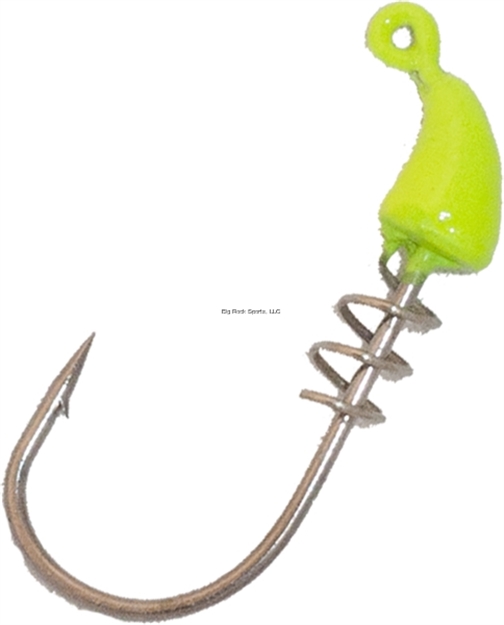 Picture of Reaction Strike Flats Lok Jighead (Screw Lock) 1/8Oz, 3/0 Chartreuse