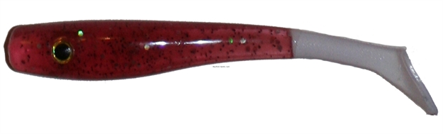Picture of Reaction Strike Mullet Jr. Boot Tail, 4", Plum Chart, 6Pk