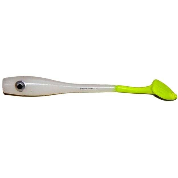 Picture of Reaction Strike Mullet Jr. Boot Tail, 4", Prl/Chart, 6Pk