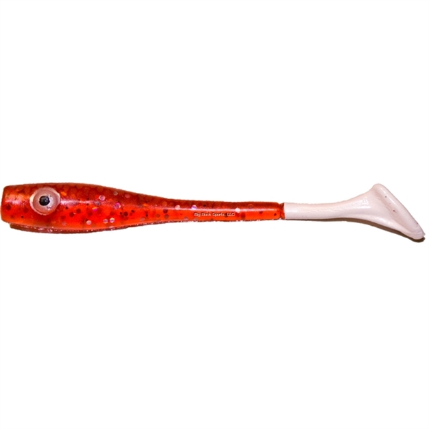 Picture of Reaction Strike Mullet Jr. Boot Tail, 4", Strawberry, 6Pk