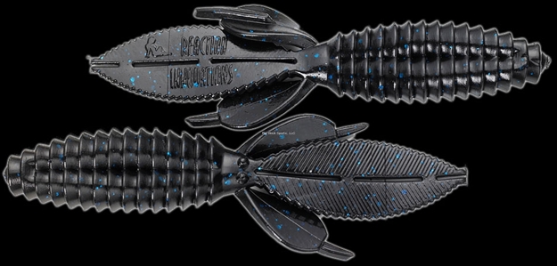 Picture of Reaction Sweet Beaver Creature Bait, 4.2", Black With Blue Flake, 10/Pack