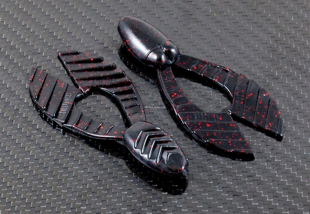 Picture of Reaction Twerk Creature Bait, 3 1/2", Black & Red, 6/Pack