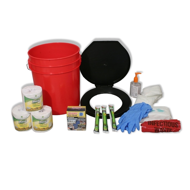 Picture of Ready America Lockdown Toilet Bucket Kit - 4-10 Persons