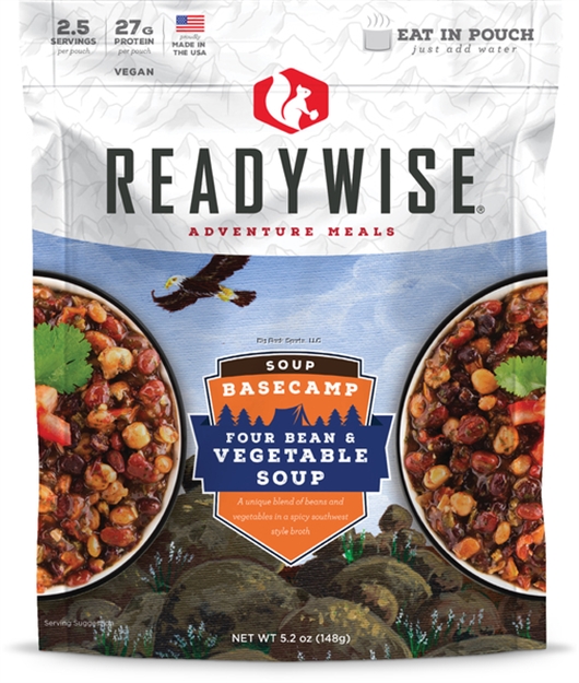 Picture of Readywise Basecamp Four Bean & Vegetable Soup, 2.5 Servings, Just Add Water