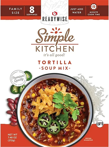 Picture of  Readywise Rwsk05063 Simple Kitchen Tortilla Soup 8 Servings Per Pouch, 6 Per Case