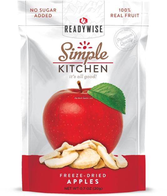 Picture of Readywise Simple Kitchen Freeze-Dried Apples/4 Serving Pouch, 100% Real Fruit