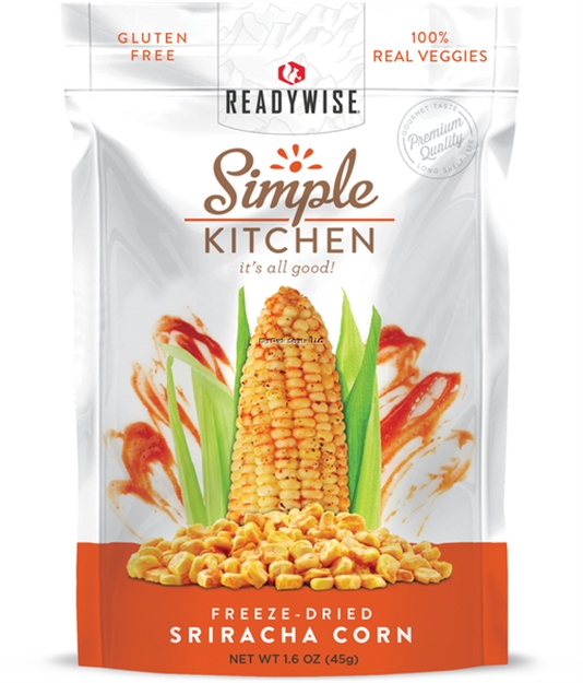 Picture of Readywise Simple Kitchen Freeze-Dried Sriracha Corn/1.5 Serving Pouch