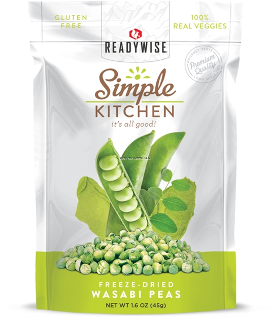 Picture of Readywise Simple Kitchen Freeze-Dried Wasabi Peas/1.5 Serving Pouch