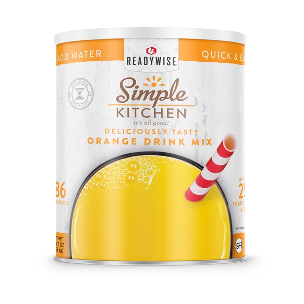 Picture of Readywise Simple Kitchen Orange Drink Mix 86 Serving Can