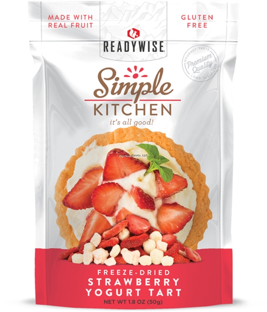 Picture of Readywise Simple Kitchen Strawberry Yogurt Tart, Freeze-Dried Sweet Treats/2 Servings Pouch
