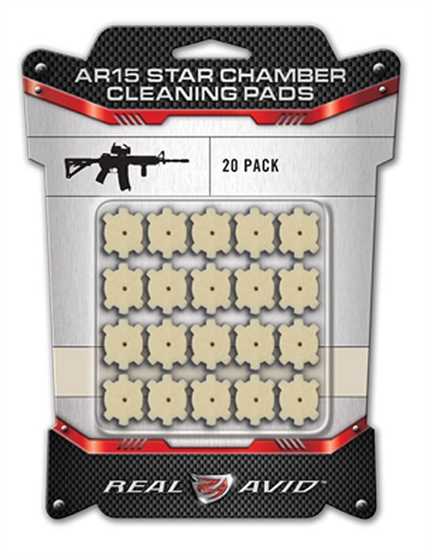 Picture of  Real Avid Avar15cp Star Chamber Cleaning Pads 223 Rem/5.56X45mm Nato Wool 20 Per Pkg 813119011450