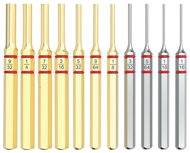 Picture of Real Avid Avapkb Accu-Punch Pin Punch Set Brass/Steel Universal Firearm 11 Pieces AVAPK-B