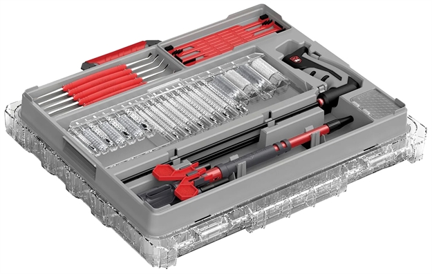 Picture of  Real Avid Avbmmk Bore-Max Master Cleaning Kit & Mobile Workstation  Multi Cal 12/20 Gauge Gray/Red 813119015113