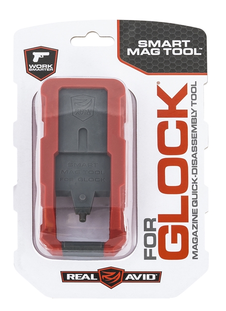 Picture of  Real Avid Avglockmt Smart Mag Tool  Compatible W/Glock, Gray/Red Plastic
