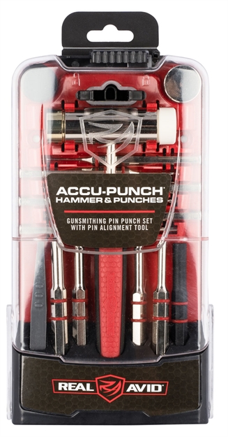 Picture of  Real Avid Avhps Accu-Punch Hammer & Punches Steel Red Rubber Handle