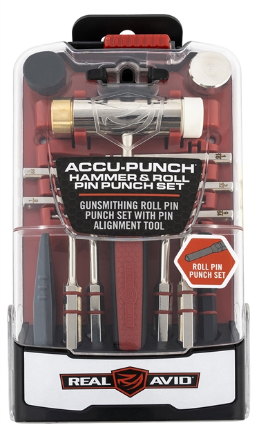 Picture of Real Avid Avhps-Rp Accu-Punch Hammer & Roll Pin Punch Set Black/Red Steel Rubber Handle AVHPSRP 813119012686
