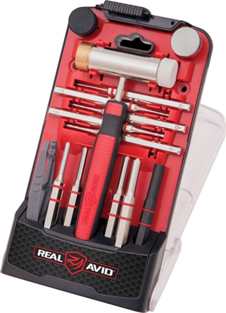 Picture of Real Avid Avhps-Rp Accu-Punch Hammer & Roll Pin Punch Set Black/Red Steel Rubber Handle AVHPSRP