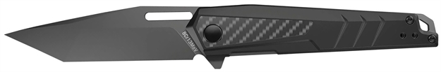 Picture of  Real Avid Avrav6 Rav-6  3.40" Folding Tanto Plain Titanium 8Cr13mov SS Blade, Black Textured Aluminum/Carbon Fiber Handle, Clamshell Pkg 813119015052