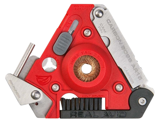 Picture of  Real Avid Avcarbar15 Carbon Boss  Ar-15 Firearm Multiple Bronze/Nylon Bristles Includes Nylon Case