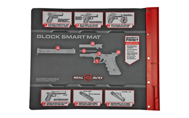 Picture of  Real Avid Avglocksm Smart Mat Cleaning Mat Black/Gray Non-Slip Rubber 19" X 16" Glock Parts Diagram Illustration 813119012358