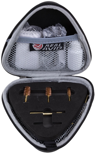Picture of  Real Avid Avgbprop Gun Boss Cleaning Kit Multi-Caliber Pistol Firearm Slotted Tip 12.50" Long Bronze Bristles Includes Case